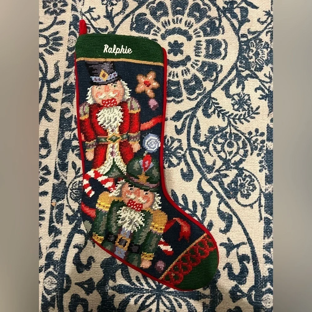 Vintage RALPHIE Festive Nutcracker Christmas Stocking